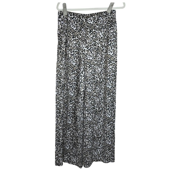 Maeve Pants - Maeve Leopard Print Wide Leg‎ Pants Womens Size M Flowy Elegant Pleated